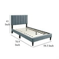thumbnail image 5 of Lilian Full Bed, Soft Channel Tufted Light Gray Linen Upholstery, 5 of 5