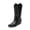 BLACK-PU, variant on Women's Mid-Calf Western Cowboy Boots Classic Embroidered Cowgirl Boots Wide Width