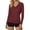 Wine, variant on ZyeKqe Long Sleeve Shirts for Women V Neck Sun Protection Quick Drying Running Sports Activewear Workout Tops with Pockets