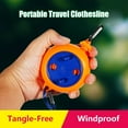 thumbnail image 2 of Portable Clothesline with Clothespins & Fixed Buttons Windproof Travel Retractable Clothesline Heavy Duty Clothes Drying Line 26 Feet with Storage Bag for Hotel Backyard Balcony Dorm, 2 of 10
