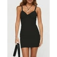 thumbnail image 3 of KelaJuan Women Summer Mini Evening Dress Sleeveless V Neck Backless Above Knee Party Dress, 3 of 6