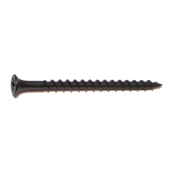 #8 x 2-1/2" Black Phosphate Steel Coarse Thread Phillips Bugle Head Drywall Screws DWSCR-134