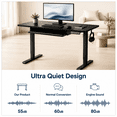 thumbnail image 2 of Kyspho 48" x 24" Electric Standing Desk with Keyboard Tray Adjustable Sit Stand up Desk with Headphone Hook & 4 Height Memory Pre-Set Black, 2 of 8