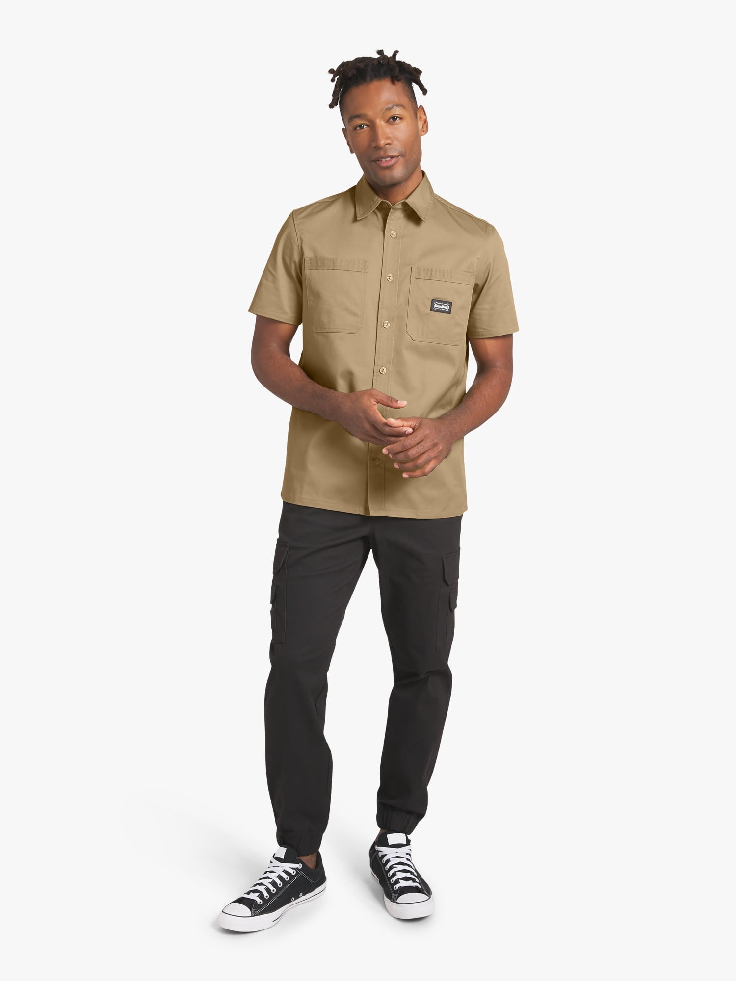 Dogg Supply by Snoop Dogg All-Gender Men's and Women's Twill Work Shirt, Sizes XS-3XL