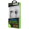 thumbnail image 6 of Cellet USB Cable Compatible with Samsung Galaxy A15 5G - 90 Degree Right Angle Fast Charging Data Sync USB-C to USB-A (Type-C to Type-A) Cable - 4 Feet - Black, 6 of 7