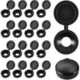 thumbnail image 1 of Couvercles de Vis en Plastique à Charnière Couvercles de Vis Pliables pour Laveuse Hauts Rabattables Noirs, 1 of 5