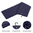 thumbnail image 4 of Unique Bargains 24'x16' Golf Towels Tri Fold Waffle Pattern Towels Soft Fiber with D Clip Navy Blue, 4 of 6
