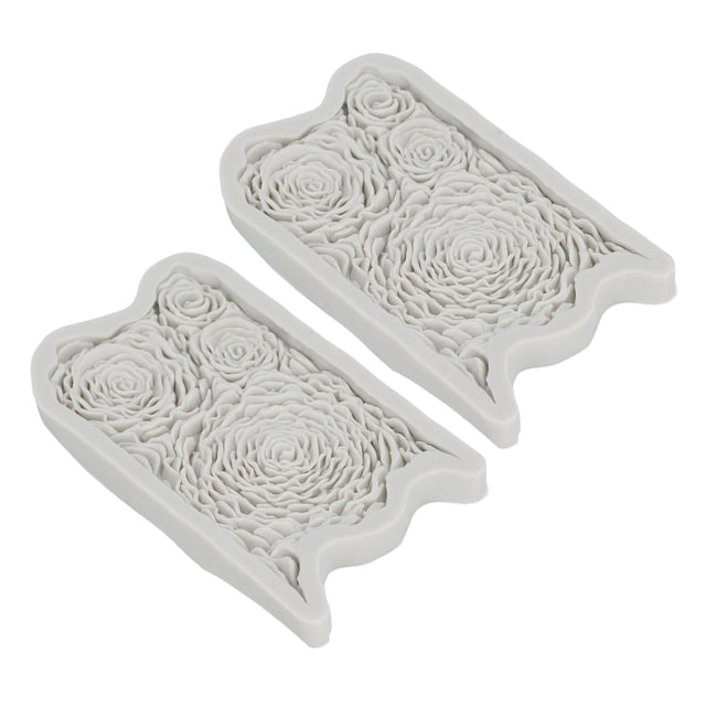 Plantilla De Flor, Resistencia A La Erosión, Mano De Obra Fina, Paquete De 2 Troqueles De Flores De Silicona Multifuncionales Para Regalos De Artesanía DIY