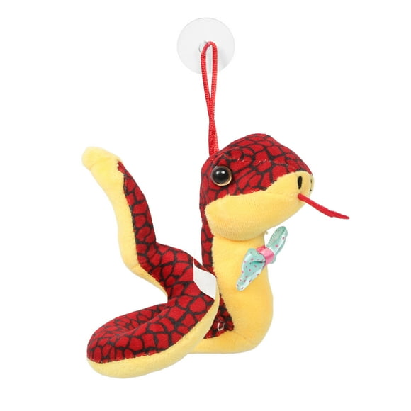 Serpiente de peluche artificial, juguete de serpiente realista, año 2025, muñeco colgante de serpiente del zodiaco, mascota de serpiente del Año Nuevo chino para decoraciones del Festival de Primave