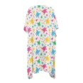 thumbnail image 5 of Xoenoiee Colorful Turtle Starfish Conch Pattern Women Short Sleeve Kimono Cardigan Lightweight Open Front Cover Up Loungewear Cape Casual Loose Resort Wear for Summer, 5 of 7
