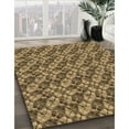 thumbnail image 2 of Ahgly Company Indoor Round Patterned GoldenRod Gold Area Rugs, 7' Round, 2 of 6