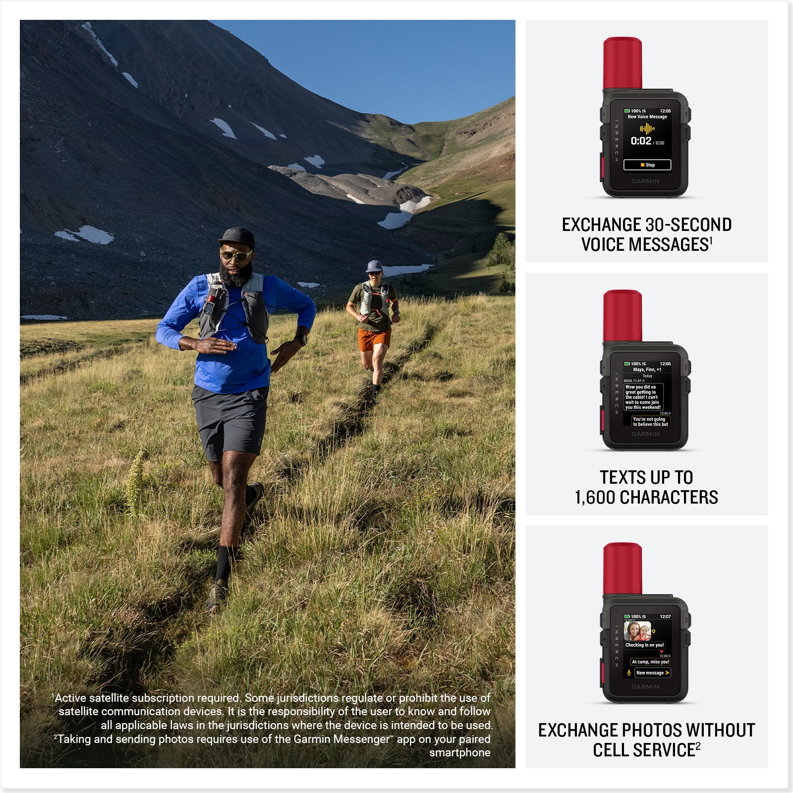 Garmin inReach Mini 3 Plus Compact Satellite Communicator with Voice Commands, Photo Messaging, Color Touchscreen, GPS Location Sharing and Interactive SOS Support 350 Hrs Battery Lift Bundle