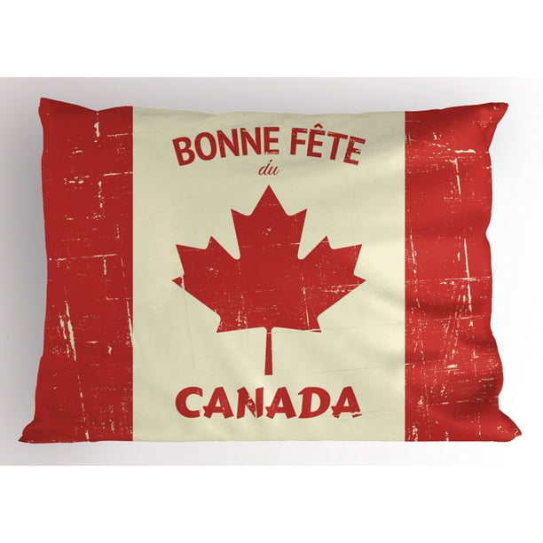 Canada Pillow Sham Happy Canada Day Concept Bonne Fete du ...