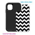 thumbnail image 2 of DistinctInk Custom SKIN / DECAL compatible with OtterBox Defender for iPhone 11 (6.1" Screen) - Black & White Chevron Stripes - Chevron Stripes Pattern, 2 of 5