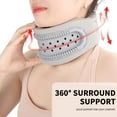 thumbnail image 6 of Neck Collar, Cervical Spine Support, Adjustable Neck Brace for Pain Relief and Snoring Prevention, 3D Ergonomic Design with Breathable Sweat-Absorbent Fabric for Comfortable All-Day Wear, 6 of 8
