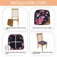 thumbnail image 4 of Pioneer Flower Seat Covers for Dining Room Chairs Set Of 6,Stretch Printed Washable Chair Seat Cover with Elastic Ties and Button,Removable Waterproof Couch Cushion Covers, 4 of 6