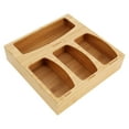 Sandwich Bag Storage Bamboo Organizer for Kitchen Drawer Compatible