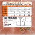 thumbnail image 3 of Milwaukee Leather LKL4710 Women's Black Premium Leather Motorcycle Biker Rider Vest w/ Snap Button Closure 3X-Large, 3 of 8