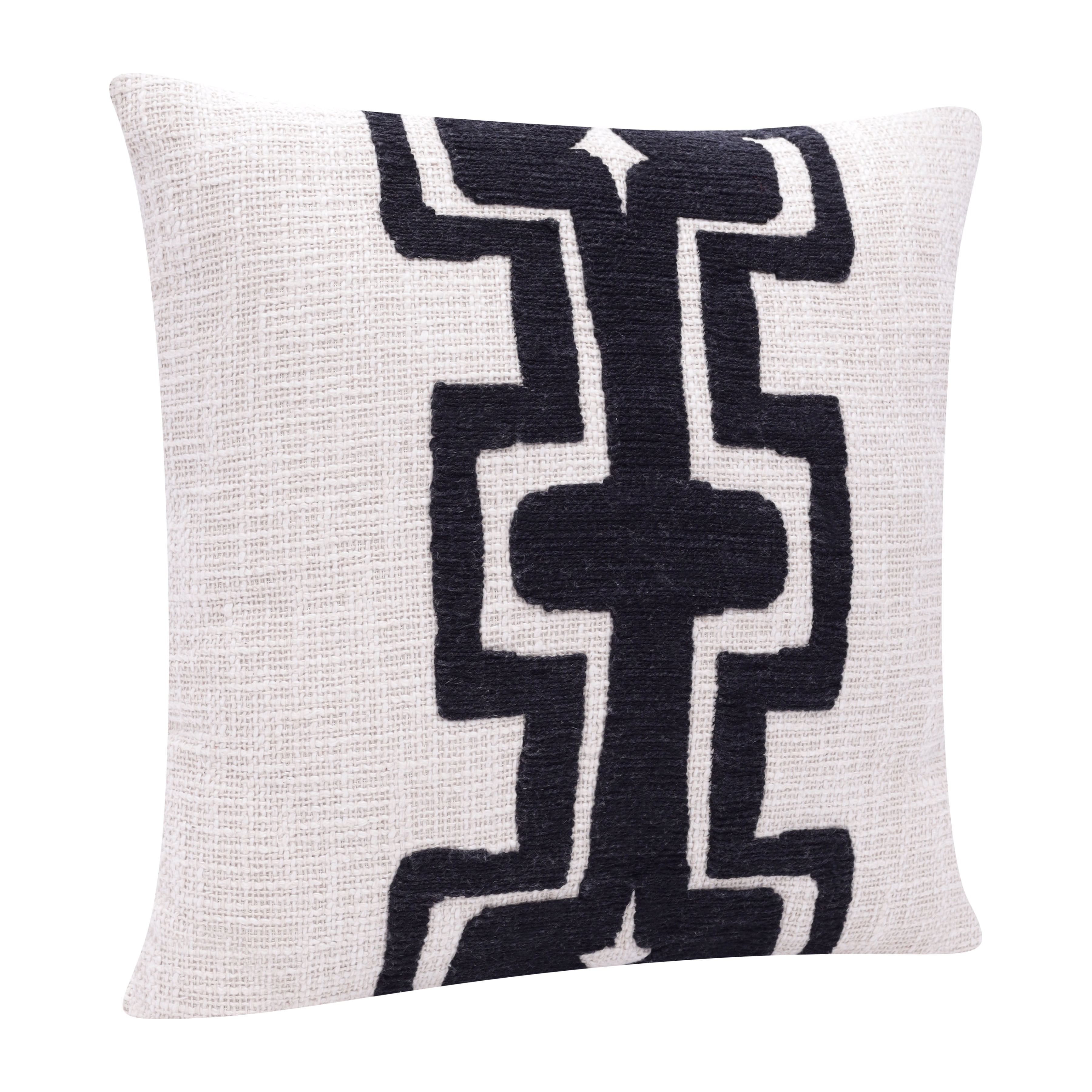 Harlow Hill Stacy Garcia 20" x 20" Onyx/ivory Geometric Cotton Blend Adult Decorative Throw Pillow Cover
