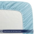 thumbnail image 6 of Fitted Sheet + Pillowcase Set, Microfiber, Wrinkle Resistant, King, Light Blue, 6 of 8