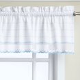 thumbnail image 2 of Sweet Home Collection Cotton Classic White/ Blue Window Pane Pattern and Crotchet Trim Tiers, Swags and Valance Options 24 x 60 tier pair, 2 of 5