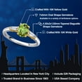thumbnail image 2 of Gem Stone King 10K Two Tone Gold Green Peridot and Lab Grown Diamond Engagement Ring for Women | 1.10 Cttw | Oval 7X5MM | Gemstone August Birthstone | Size 6, 2 of 6