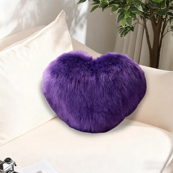 Fesfesfes Heart Shaped Pillow,Soft Cushion Cute Romantic Decorative Pillow for Sofa Bed Bedroom Home Ambiance Enhancement