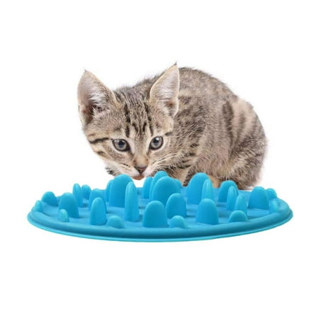 Reactionnx Slow Feeder Bowl, Ceramic Fun Interactive Feeder Bloat Stop Cat Bowl Preventing Feeder Anti Gulping Healthy Eating Diet Pet Bowls against Bloat, Indigestion and (Best Slow Feed Cat Bowl)