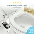 thumbnail image 4 of Clear Rear Bidet Attachment for Toilet - Toilet Bidet with 2 Retractable Nozzles for Front & Back Cleansing - Non Electric, Fresh Water Bidet Toilet Seat Attachment - Easy Install Bidet Sprayer, 4 of 6