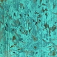 thumbnail image 1 of Ahgly Company Indoor Square Oriental Turquoise Blue Industrial Area Rugs, 4' Square, 1 of 4