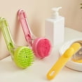 Pet Bath Brush Long Handle Grooming Brush With Shampoo Dispenser Soft