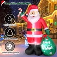 thumbnail image 3 of Papá Noel inflable navideño de 6 pies con caramelos y bolsa de regalo grande, 3 of 6