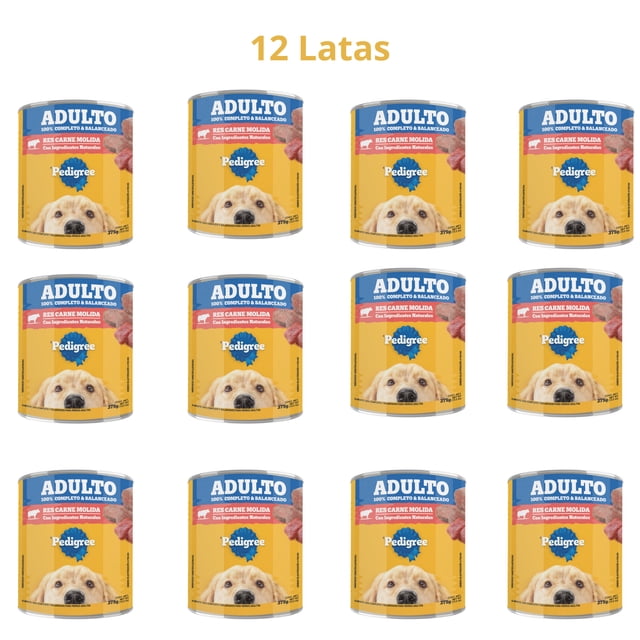 Caja Latas Pedigree Con Carne Molida De Res 625 G (12 Pzas)