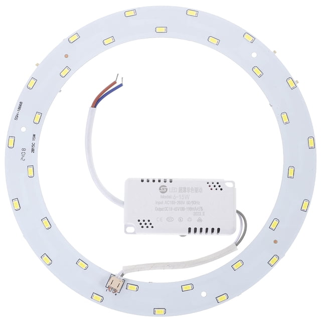 BRIGHTFUFU 15W 220V-240V SMD 5730 30-LED Panel LED circular magnético Lámpara de barra Luz de techo LED (luz blanca pura)