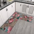 thumbnail image 3 of 2 Piece Floral Flowers Spring Rug Kitchen Rug Set, Decor Kitchen Rugs, Absorbent Non-Slip Washable Floor Mats, Home Indoor Runner Rugs 17"x47"+17"x30", 3 of 7