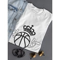 thumbnail image 3 of I Am Warrior Basketball Queen Women White T-Shirt, Female Medium, 3 of 4