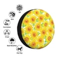 thumbnail image 4 of Salouo Sunflowers2 Print Spare Tire Cover 14-17 inch Spare Tire Protector Universal Tough Tire Wheel Cover for Trailer SUV and Truck-14 inch, 4 of 6
