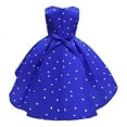 thumbnail image 2 of Girls Party Dress Princess Formal Costumes Toddlers Polka Dot Skirt Vintage Bow Dress, 2 of 6