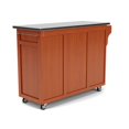 thumbnail image 3 of Hawthorne Collections 49" Wood Kitchen Cart with Stainless Top in Oak, 3 of 8