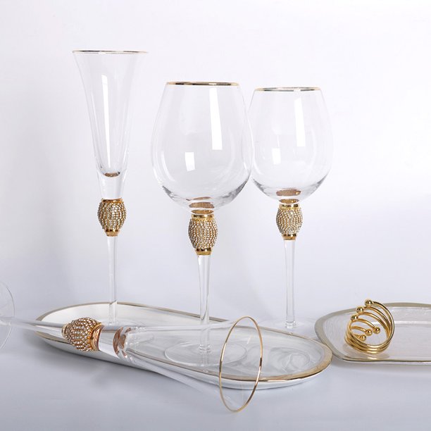 Juego de brocas para envolver copas de cóctel de Phnom Penh, copa de champán, copa de uva de cristal, copa de vino tinto, copa de vino
