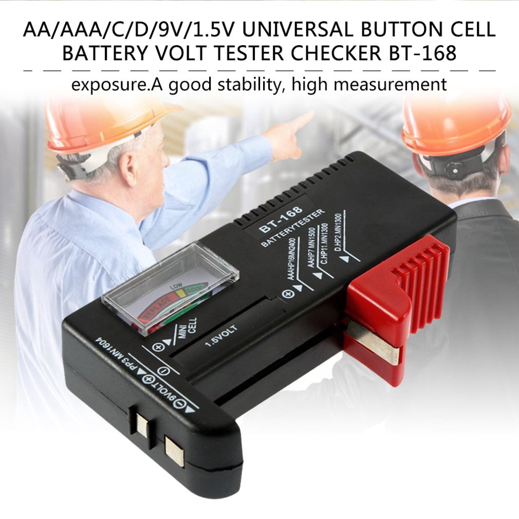 AA AAA C D 9V Universal Battery Volt Checker Tester Cell H4 Button