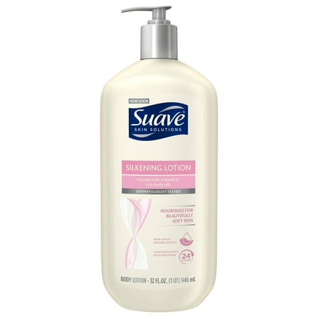 (3 pack) (3 pack) Suave Skin Solutions Silkening with Baby Oil Body Lotion, 32 oz