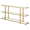 thumbnail image 3 of Evelyn&Zoe Greenwich 55" Wide Rectangular Console Table, Brass, 3 of 5