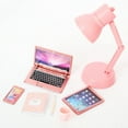 thumbnail image 3 of Dollhouse Miniatures Mobile Phone Tablet Folding Laptop Computer Simulation Table Lamp Model Casual Office Set, 3 of 6