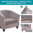 thumbnail image 2 of CJC Club Chair Covers, 2-Piece Velvet Tub Chair Slipcover, Armchair Sofa Couch Cover, Elastic Furniture Protector(1 Pack), 2 of 9