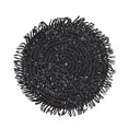 thumbnail image 1 of Saro Lifestyle 2575.BK14R 14 in. Rustic Raffia Fringe Placemat, Black - Set of 4, 1 of 1