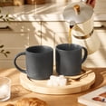 thumbnail image 6 of Famiware 6 Pieces Stoneware 16oz Mug Set, Matte Dark Charcoal, 6 of 6