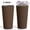 Brown, variant on Chiccushion 23.6 inch Tall Planter Set of 2, Large Plastic Round Planter for Outdoor Indoor Garden Patio Front Door, White