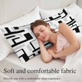 thumbnail image 5 of Modern Geometric Black Body Pillow Cover 20 x 60 Inch Decorative Pillow Cover Abstract Minimalist Artwork Lines Lumbar Pillowcase Seasonal Rectangle Cushion Case for Couch Sofa Bed Living Room, 5 of 9