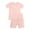 Light pink, variant on WIBACKER 1-6T Bamboo Viscose Snug Fit Pajamas for Little Boys Girls Short Sleepwear Soft Summer Pjs 2pcs Set